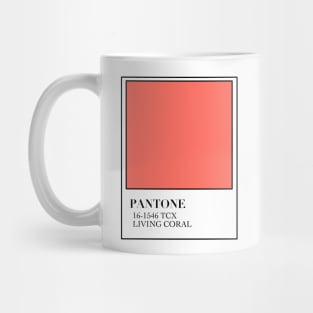 Cute aesthetic colour of the year 2019 living coral minimalistic square print Mug